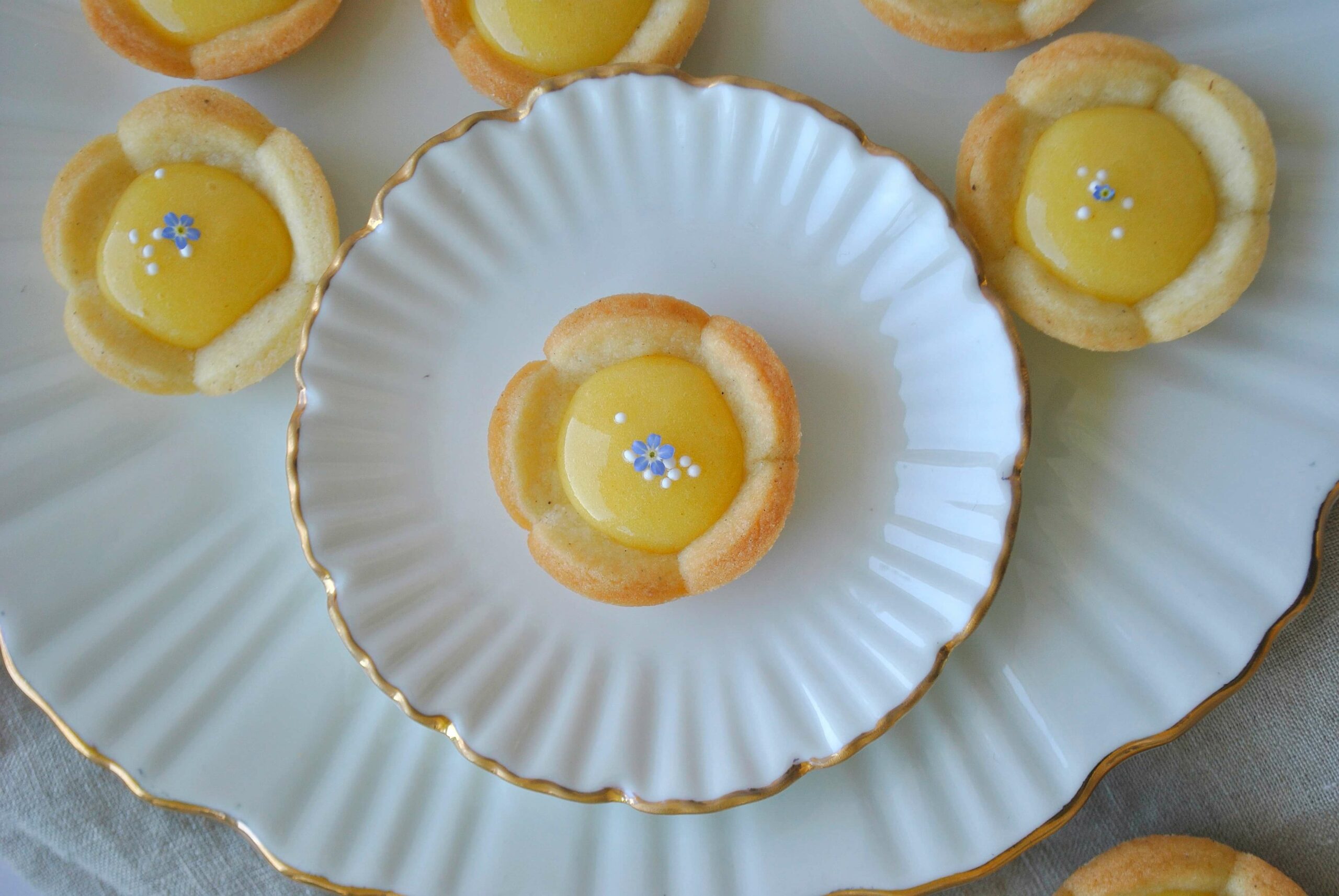 Blumen Kekse mit Lemon Curd