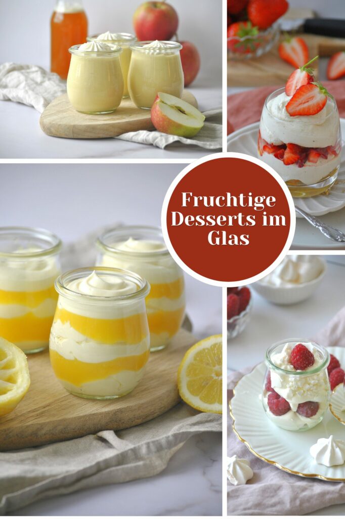 Fruchtige Desserts im Glas